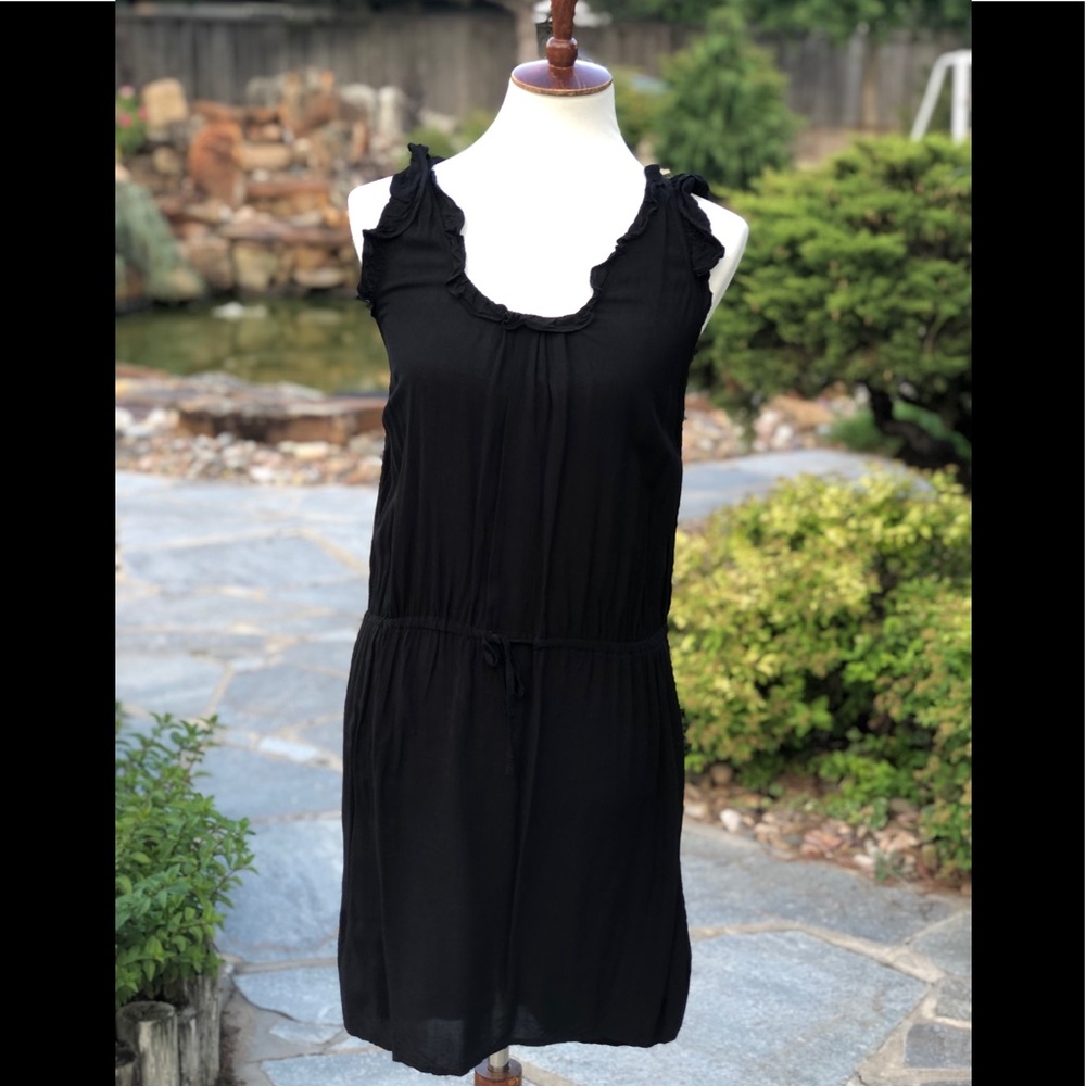 Old Navy XS thin black summer dress ruffles